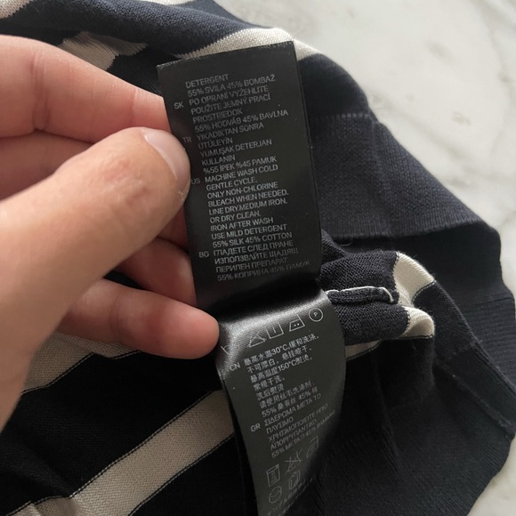 H&M Multicolor nautical silk/cotton blend sweater, size small - Picture 5 of 9